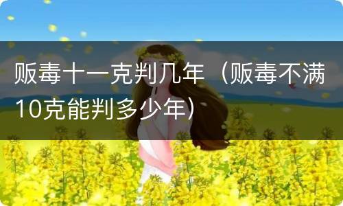 贩毒十一克判几年（贩毒不满10克能判多少年）