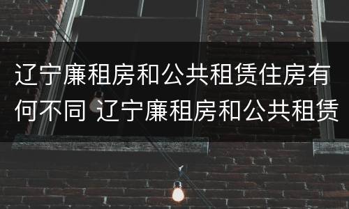 辽宁廉租房和公共租赁住房有何不同 辽宁廉租房和公共租赁住房有何不同呢