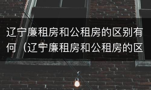 辽宁廉租房和公租房的区别有何（辽宁廉租房和公租房的区别有何联系）