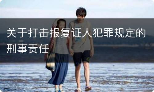关于打击报复证人犯罪规定的刑事责任