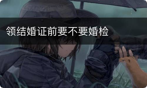 领结婚证前要不要婚检