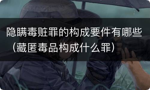 隐瞒毒赃罪的构成要件有哪些（藏匿毒品构成什么罪）
