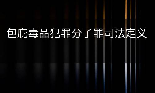 包庇毒品犯罪分子罪司法定义
