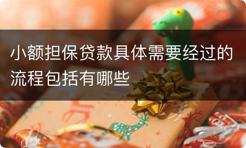 小额担保贷款具体需要经过的流程包括有哪些