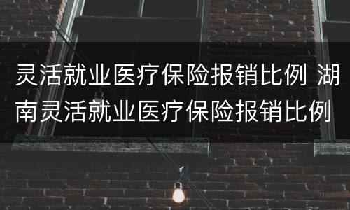 灵活就业医疗保险报销比例 湖南灵活就业医疗保险报销比例