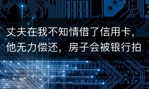 丈夫在我不知情借了信用卡，他无力偿还，房子会被银行拍卖吗