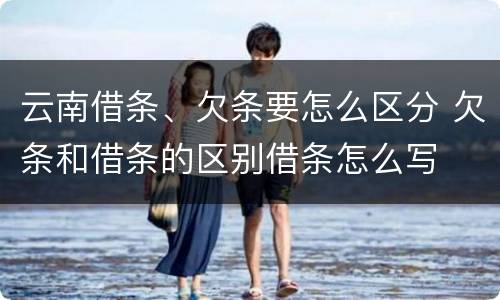 云南借条、欠条要怎么区分 欠条和借条的区别借条怎么写