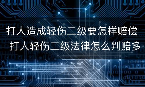 打人造成轻伤二级要怎样赔偿 打人轻伤二级法律怎么判赔多少钱合适