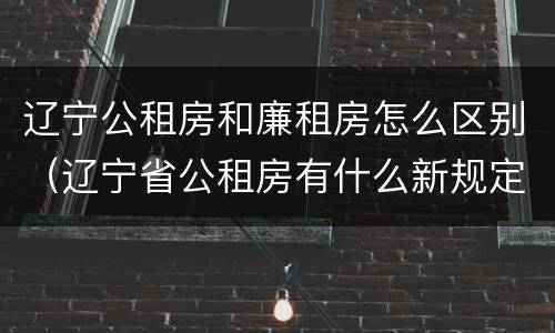辽宁公租房和廉租房怎么区别（辽宁省公租房有什么新规定）