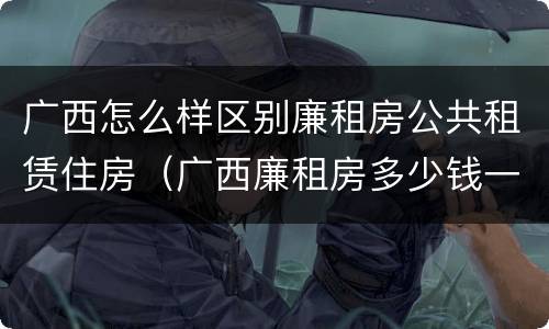 广西怎么样区别廉租房公共租赁住房（广西廉租房多少钱一个月）