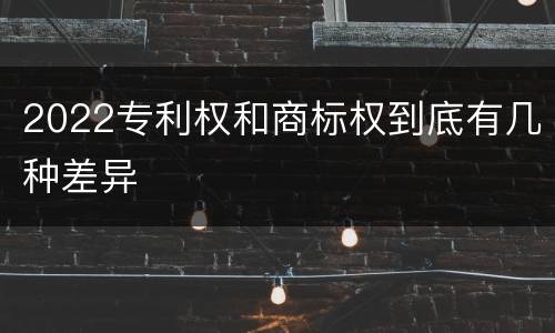 2022专利权和商标权到底有几种差异