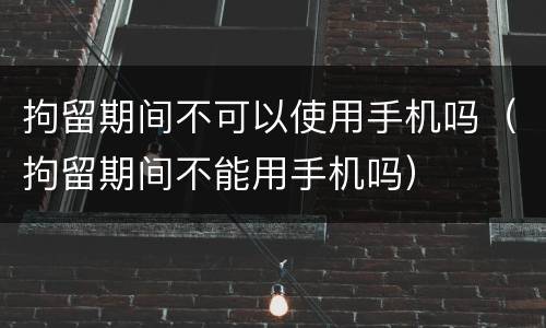 拘留期间不可以使用手机吗（拘留期间不能用手机吗）