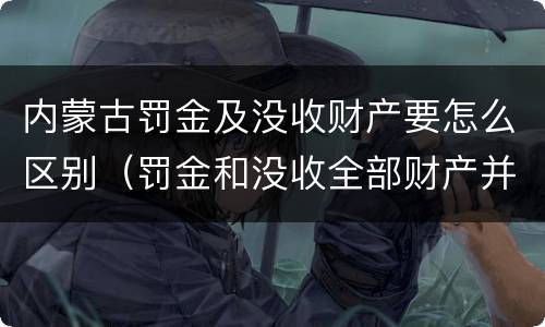 内蒙古罚金及没收财产要怎么区别（罚金和没收全部财产并罚）