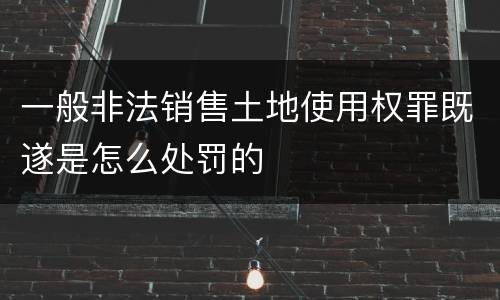 一般非法销售土地使用权罪既遂是怎么处罚的