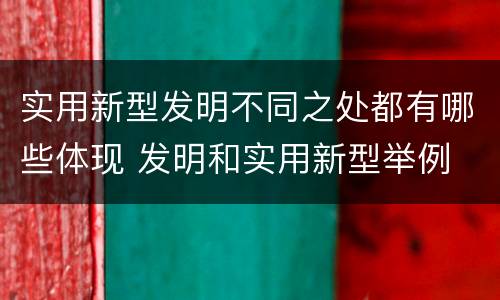 实用新型发明不同之处都有哪些体现 发明和实用新型举例