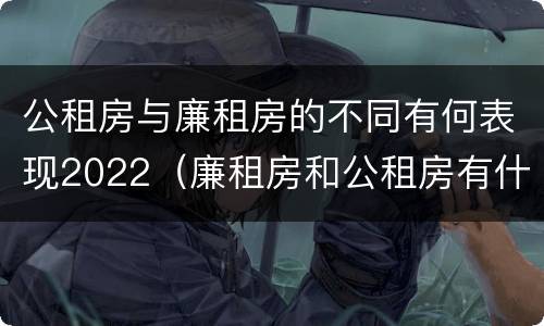 公租房与廉租房的不同有何表现2022（廉租房和公租房有什么不同）