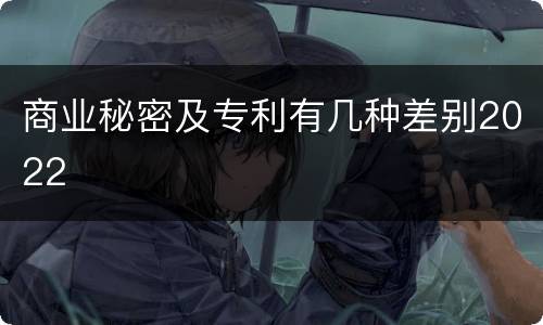 商业秘密及专利有几种差别2022