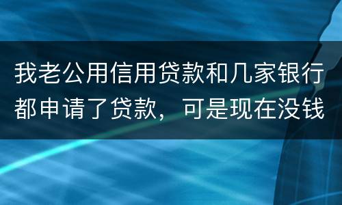 我老公用信用贷款和几家银行都申请了贷款，可是现在没钱还了，会有什么后果？还有网贷