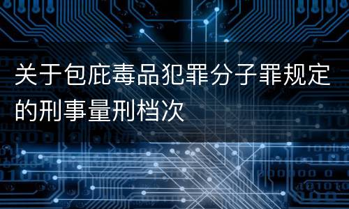 关于包庇毒品犯罪分子罪规定的刑事量刑档次