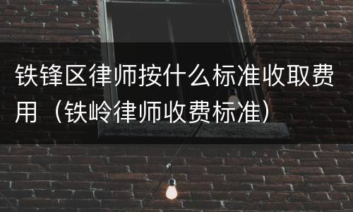 铁锋区律师按什么标准收取费用（铁岭律师收费标准）