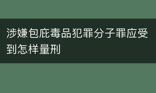 涉嫌包庇毒品犯罪分子罪应受到怎样量刑