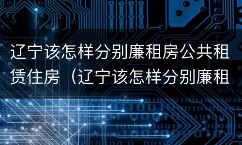 辽宁该怎样分别廉租房公共租赁住房（辽宁该怎样分别廉租房公共租赁住房和住宅）