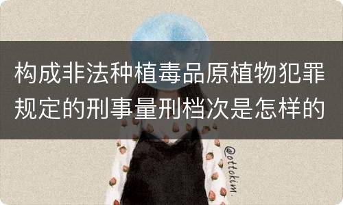 构成非法种植毒品原植物犯罪规定的刑事量刑档次是怎样的