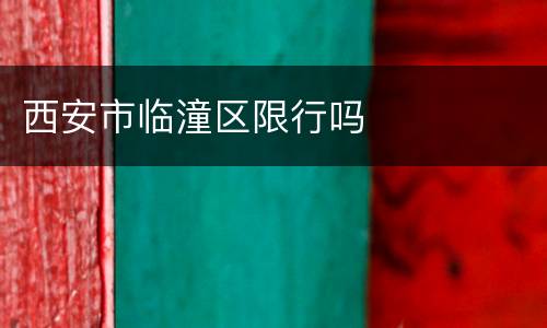 西安市临潼区限行吗
