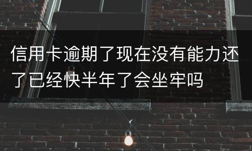 信用卡逾期了现在没有能力还了已经快半年了会坐牢吗