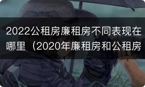 2022公租房廉租房不同表现在哪里（2020年廉租房和公租房的区别）