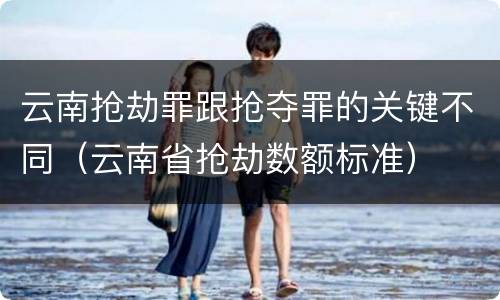 云南抢劫罪跟抢夺罪的关键不同（云南省抢劫数额标准）