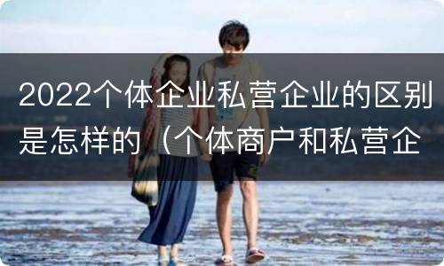 2022个体企业私营企业的区别是怎样的（个体商户和私营企业的区别）