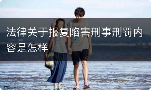 法律关于报复陷害刑事刑罚内容是怎样