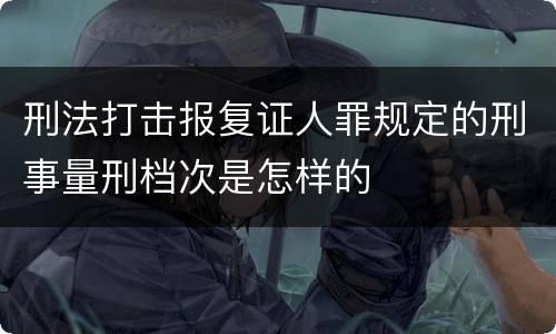 刑法打击报复证人罪规定的刑事量刑档次是怎样的