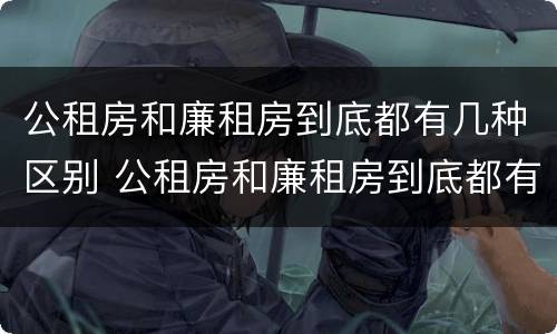 公租房和廉租房到底都有几种区别 公租房和廉租房到底都有几种区别图片