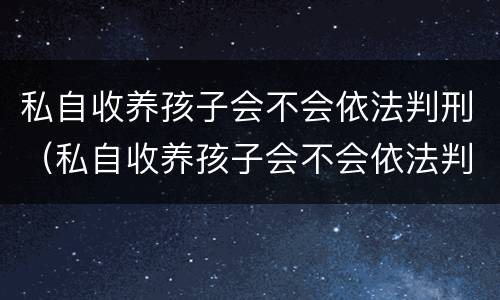 私自收养孩子会不会依法判刑（私自收养孩子会不会依法判刑呢）