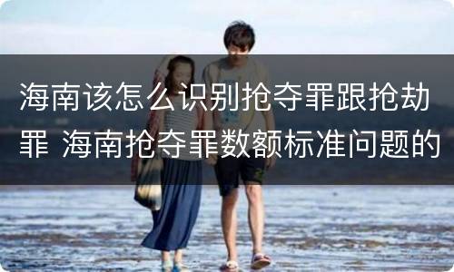 海南该怎么识别抢夺罪跟抢劫罪 海南抢夺罪数额标准问题的规定