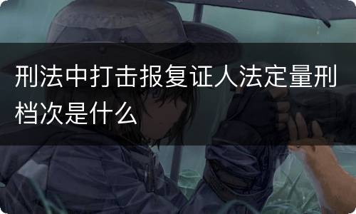 刑法中打击报复证人法定量刑档次是什么
