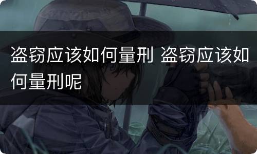 盗窃应该如何量刑 盗窃应该如何量刑呢