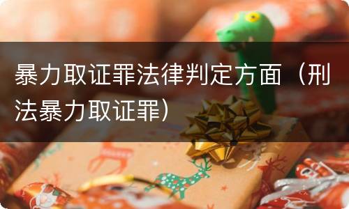 暴力取证罪法律判定方面（刑法暴力取证罪）