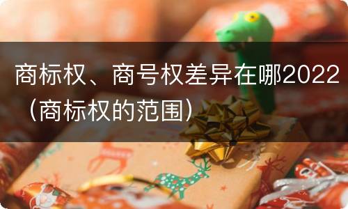 商标权、商号权差异在哪2022（商标权的范围）