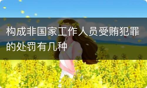 构成非国家工作人员受贿犯罪的处罚有几种