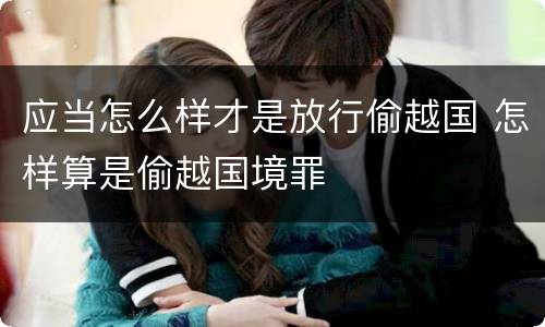 应当怎么样才是放行偷越国 怎样算是偷越国境罪