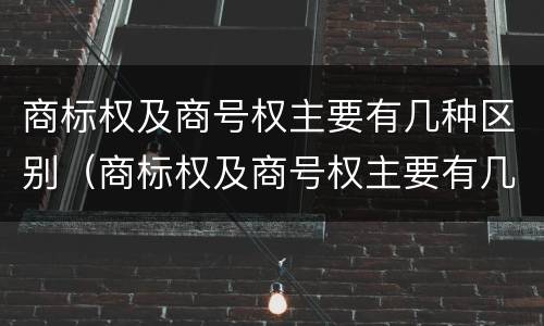 商标权及商号权主要有几种区别（商标权及商号权主要有几种区别是什么）