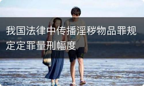 我国法律中传播淫秽物品罪规定定罪量刑幅度