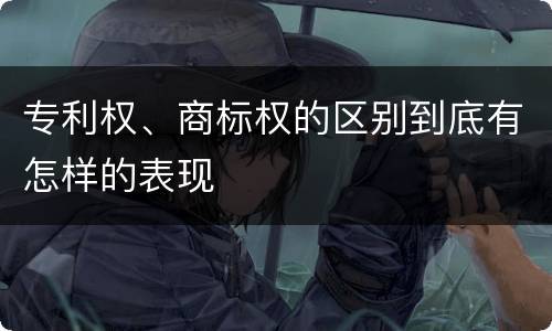 专利权、商标权的区别到底有怎样的表现