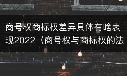 商号权商标权差异具体有啥表现2022（商号权与商标权的法律冲突与解决）