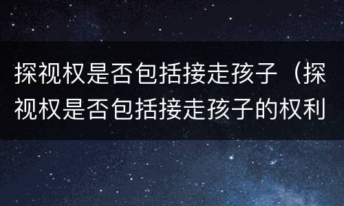 探视权是否包括接走孩子（探视权是否包括接走孩子的权利）
