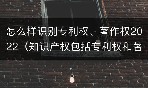 怎么样识别专利权、著作权2022（知识产权包括专利权和著作权吗）