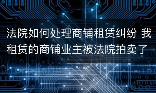法院如何处理商铺租赁纠纷 我租赁的商铺业主被法院拍卖了怎么办